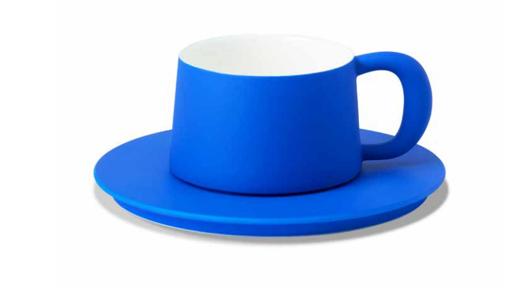 16开 理想咖啡杯-白釉-300-理想蓝 商品图0