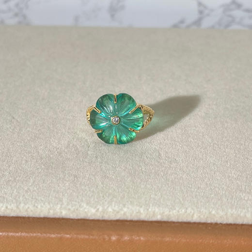 北京仓｜Leticia Ponti-Bague Iris-磷灰石色 水晶 花朵 戒指［法国设计师］ 商品图2