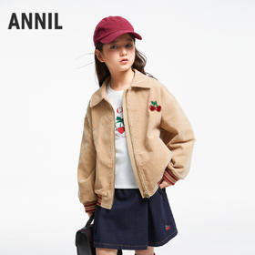 女童灯芯绒复古外套新款安奈儿童装实体店同款AG435537