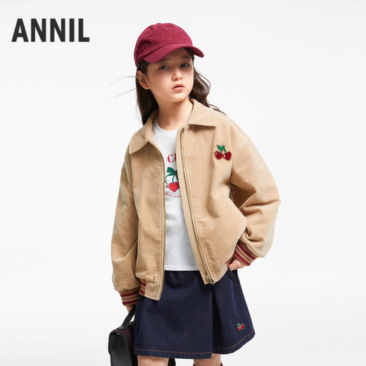 女童灯芯绒复古外套新款安奈儿童装实体店同款AG435537 商品图0