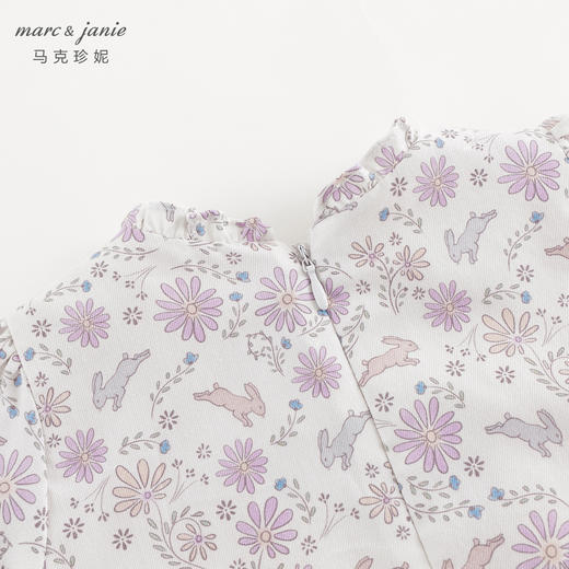 马克珍妮女童满底碎花连衣裙儿童裙子纯棉2024年秋装新款241102 商品图4