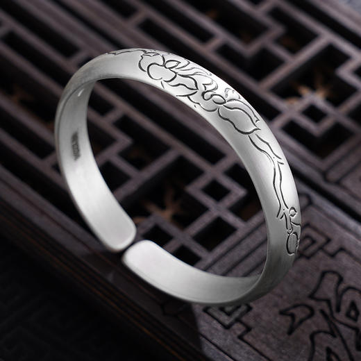 【花伴福音】子佩集S999银手工手镯原创设计【55071224】2407 商品图2