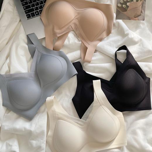 19VB66肉肤色不透无痕背扣文胸，柔软透气上托调整型收副乳，乳胶垫3/4罩杯薄模杯,不跑杯不掉肩。四季文胸，100斤以内选M，120斤以内选L,140斤以内选XL，160斤以内选XXL。 商品图10
