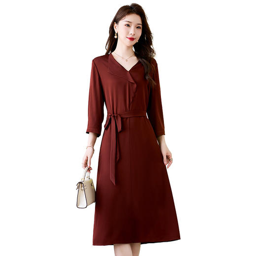 QS-82497832连衣裙桑蚕丝女夏季中长真丝连衣裙女 商品图4