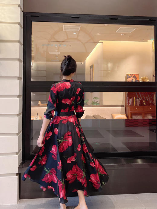 胭脂色连衣裙HJ3S51 商品图5