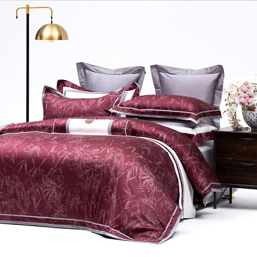 多喜爱70S云丝缎六件套 叶影婆娑 商品图1