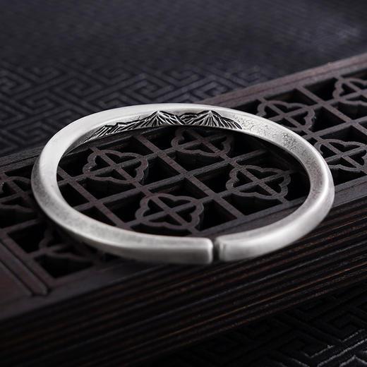 【勇攀高峰】子佩集S999银手工手镯原创设计【55075206】2407 商品图3