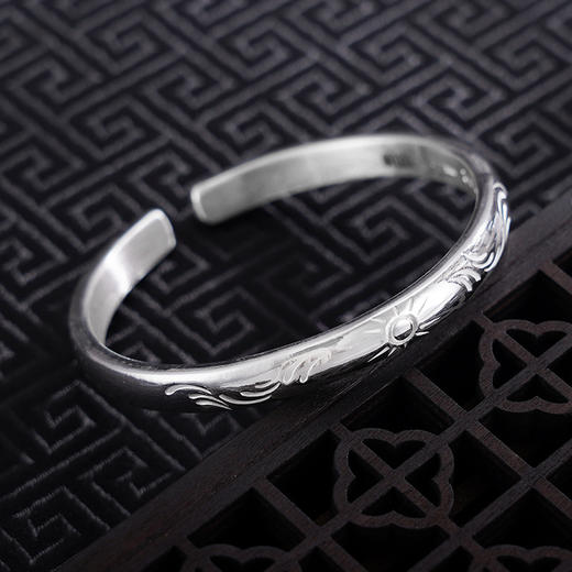 【光辉灿烂】子佩集S999银手工手镯原创设计【55071121】2407 商品图4