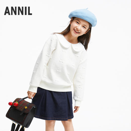 女童甜趣夹丝长袖卫衣新款安奈儿童装实体店同款AG431608 商品图1