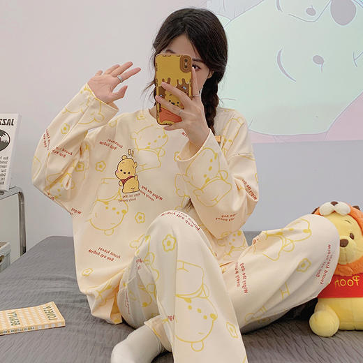 2024年秋季新款睡衣女长袖春秋天薄款两件套装女款草莓学生家居服可外穿 商品图7