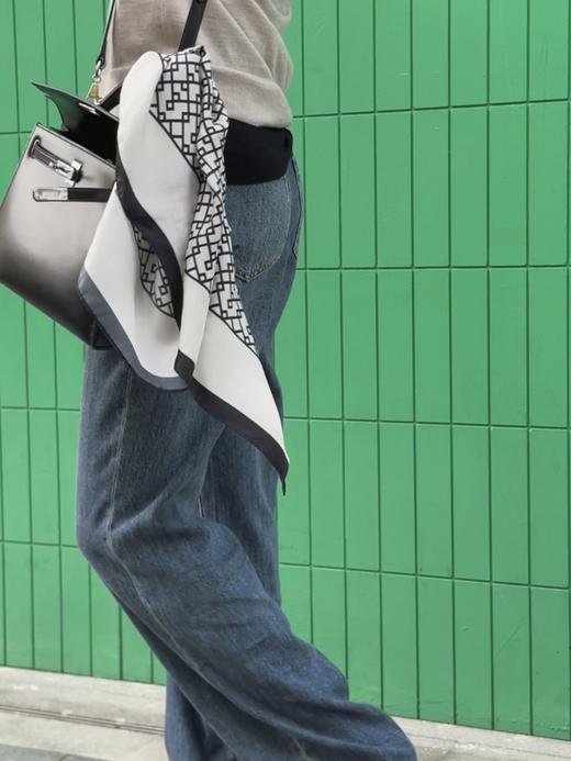 【包邮发顺丰】洛诗琳夏季新款柔软透气纯天然棉亲柔感阔腿直筒牛仔裤KTT326 商品图10