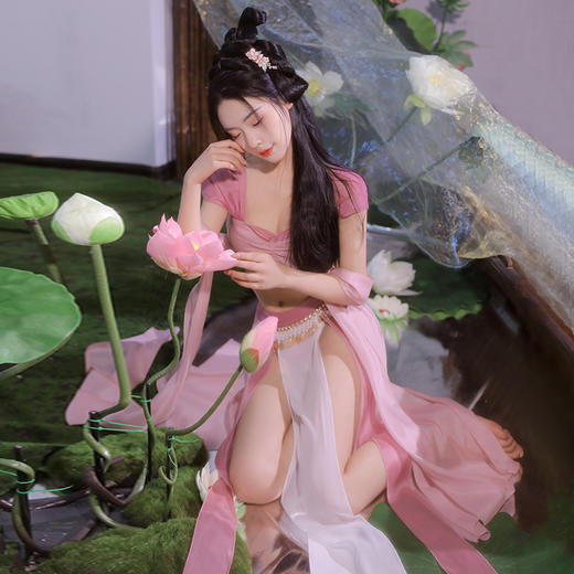 霏慕 情趣内衣古装角色扮演绝世舞姬仙女下凡分片露臀古风装性感睡衣6469  均码 商品图3