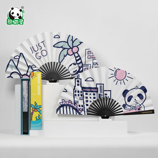 熊猫屋PANDAHOUSE Just go折扇 多款可选 商品图4