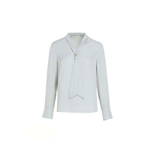 乔万尼秋季新品垂坠性通勤飘带长袖上衣衬衫EM3C311 商品图4