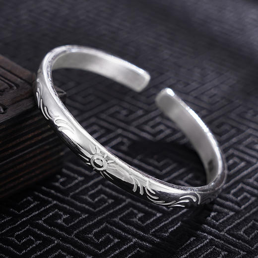 【光辉灿烂】子佩集S999银手工手镯原创设计【55071121】2407 商品图2