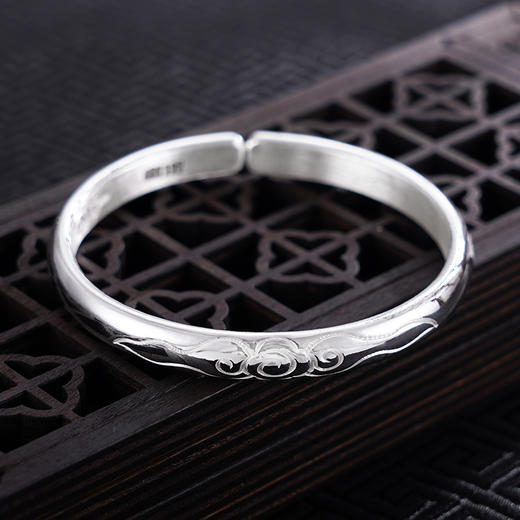 【祥云辉映】子佩集S999银手工手镯原创设计【55081117】2407 商品图4