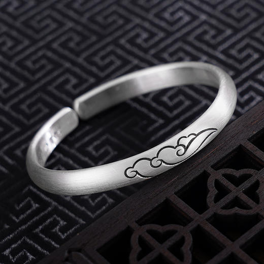 【祥云逸韵】子佩集S999银手工手镯原创设计【55081201】2407 商品图2