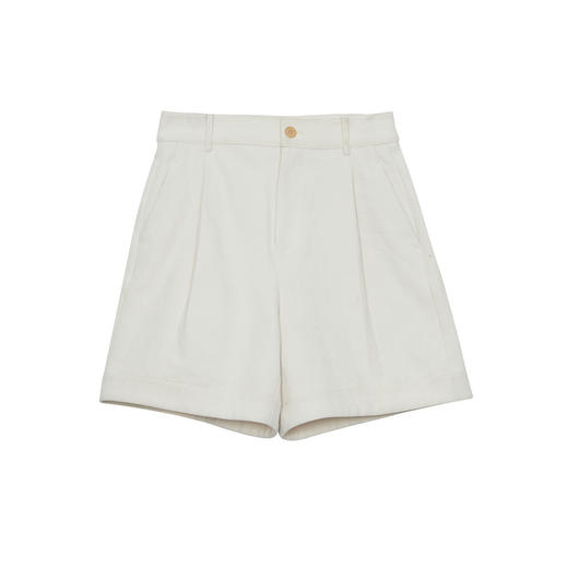 谜底A型短裤女士2024秋季新品通勤风百搭高腰挺阔直筒裤243MK1215 商品图4