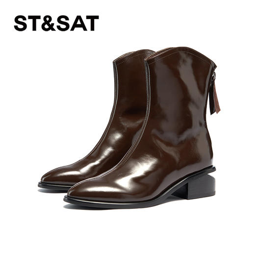 【绒里可选】星期六气质尖头显瘦V口时装靴SSC4116642/SSC4118642 商品图9