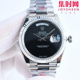 新款震撼发布 ROLEX 劳力士 星期日历型 日志36mm 宝石盘系列中性腕表，36男女皆可佩戴 无字天书 黑玛瑙 让你过目不忘！