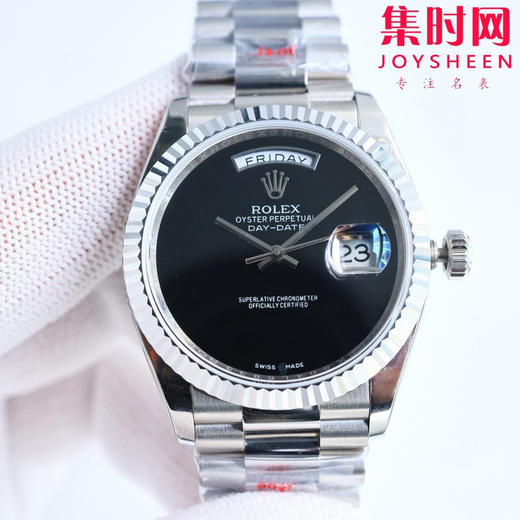 新款震撼发布 ROLEX 劳力士 星期日历型 日志36mm 宝石盘系列中性腕表，36男女皆可佩戴 无字天书 黑玛瑙 让你过目不忘！ 商品图0