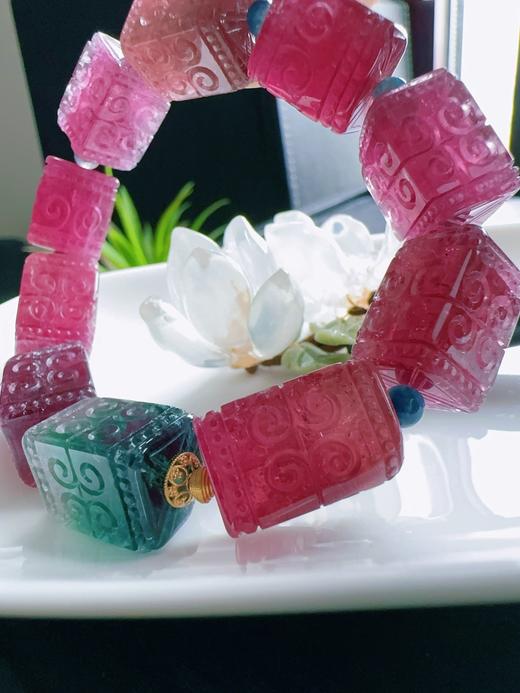 67.1g 雕刻碧玺手链 商品图0