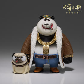 欢喜小将 熊猫王富贵之纵横江湖 潮玩艺术品 手办玩具创意礼物桌面摆件