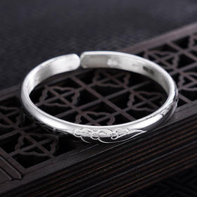 【瑞气缭绕】子佩集S999银手工手镯原创设计【55081101】2407