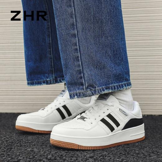 ZHR则则厚底板鞋女2024新款百搭情侣运动休闲鞋透气增高小白鞋女 商品图7