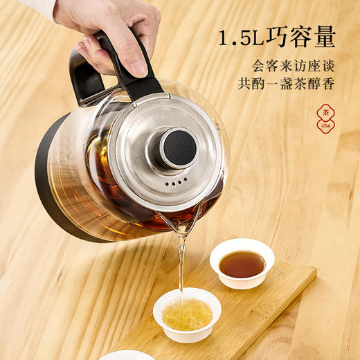 【蒸汽煮茶 滋味清幽】一壶好茶，蒸汽萃取香气；360°分离式底座，安全又省心；四段蒸煮曲线，恰到好处；可拆卸滤网，清洗无死角。煮茶不再费劲，品味生活从容不迫！ 商品图1