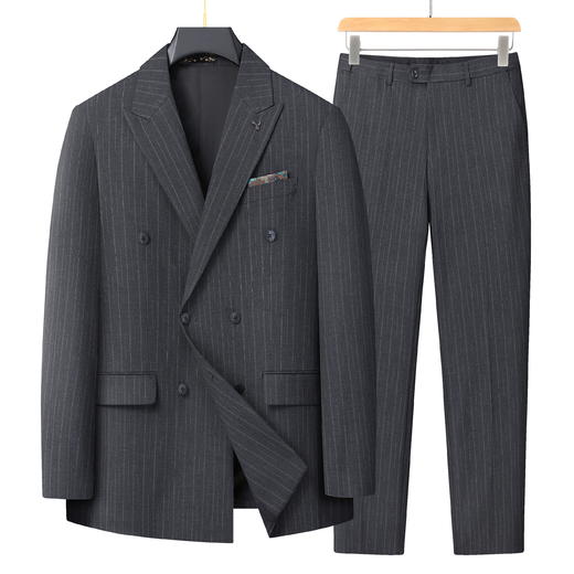 【商城同款】【新款DDS】大依优型大码西装休闲西服马甲三件套套装西裤外套裤子加肥加大肥佬休闲商务上衣男士胖子正装西装 商品图7