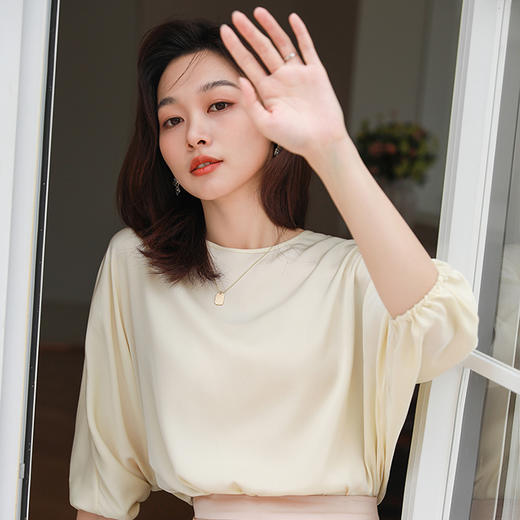 火桐hooton灯笼袖真丝衬衫 2288/2286 商品图7
