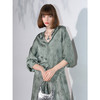 COCOBELLA[只此青绿]新中式竹叶印花衬衫[双面穿]立领上衣SR0052 商品缩略图2