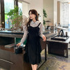 奢姿大码女装2024秋季气质翻领裙子胖妹妹假两件拼接时尚连衣裙9943826658 商品缩略图2