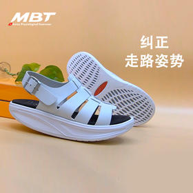 MBT足健康鞋足弓支撑凉鞋 女厚底休闲运动 增高魔术贴牛皮 RAN
