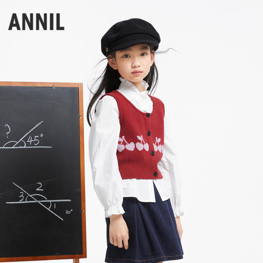 女童开衫毛衣背心新款安奈儿童装实体店同款AG432519 商品图2