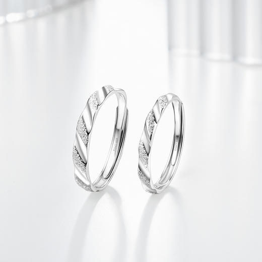 FANCI范琦柔情对戒925银情侣戒指简约表白约会周年纪念日生日情人节送男友女友礼物 商品图2