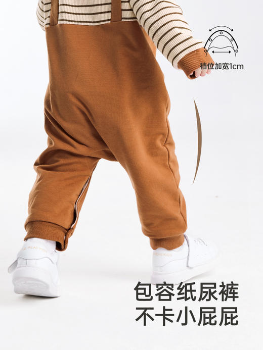 英氏婴儿连身衣秋季长袖外出男童爬服2024新款包屁衣YRHAJ3Q558A 商品图3