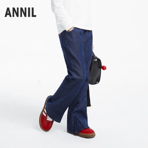 女童防褪色微喇牛仔单裤新款安奈儿童装实体店同款AG436614 商品图1