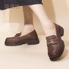 信诺 真皮舒适女鞋 2024新款秋季一脚蹬软底单鞋复古乐福鞋小皮鞋Q1317-3 商品缩略图4