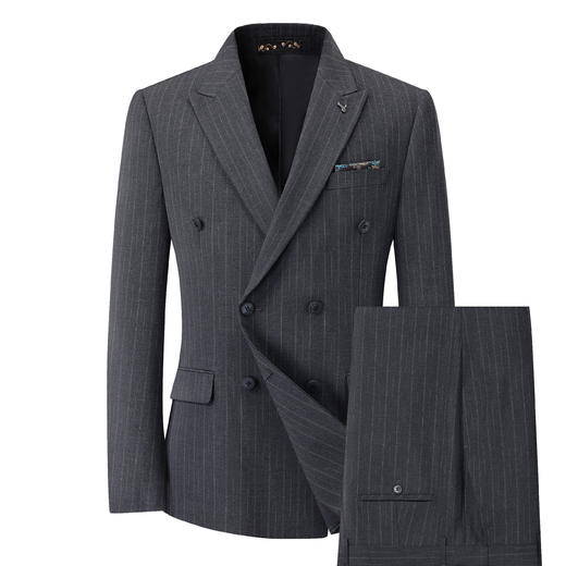 【商城同款】【新款DDS】大依优型大码西装休闲西服马甲三件套套装西裤外套裤子加肥加大肥佬休闲商务上衣男士胖子正装西装 商品图8