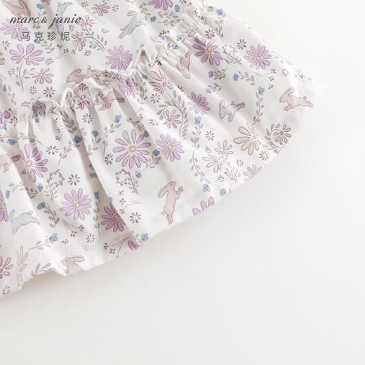 马克珍妮女童紫色小兔半身裙短裙儿童裙子2024年秋装新款241115 商品图4