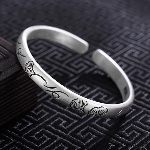 【银杏秋悟】子佩集S999银手工手镯原创设计【55071222】2407 商品图2