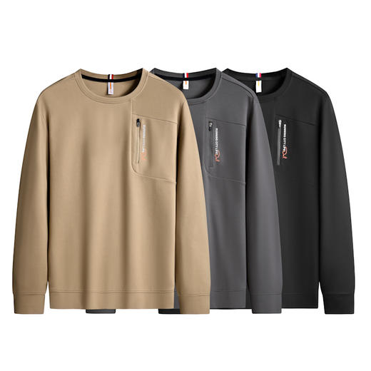 【新款DK】大依优型大码男装印花圆领卫衣长袖T恤加肥加大胖子上衣男士打底T恤休闲 商品图3