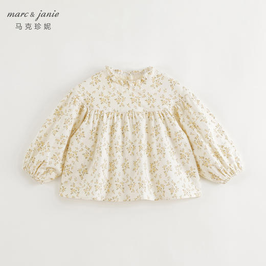 马克珍妮女童满底碎花衬衫儿童衬衣上衣纯棉2024年秋装新款241111 商品图2