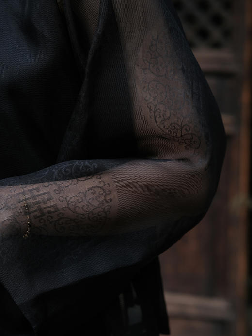 盛唐牡丹 |古法四经绞罗对襟圆领外套 商品图2