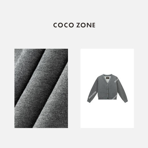 COCO ZONE  设计感V领长袖外套气质单排扣上衣CC1C1821 商品图2