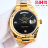 新款震撼发布 ROLEX 劳力士 星期日历型 日志36mm 宝石盘系列中性腕表，36男女皆可佩戴 无字天书 黑玛瑙 让你过目不忘！ 商品缩略图0