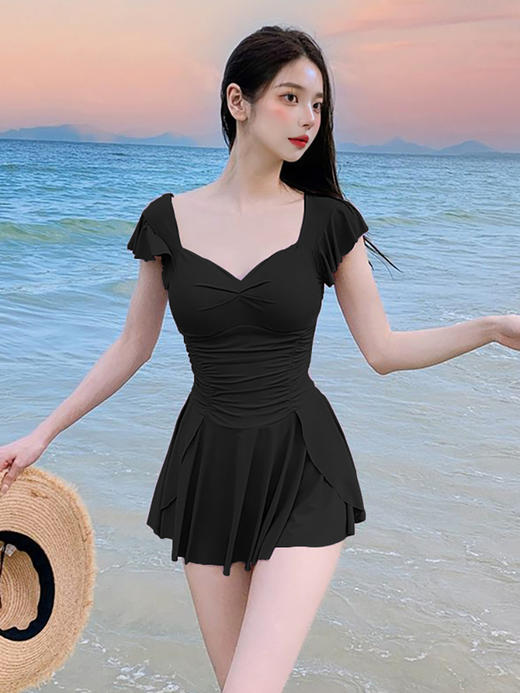 【韩国网红ins泳衣】女性感露背小胸聚拢显瘦连体泳装，遮肚显腰细比基尼泳衣，国庆旅游去海边酒店泡温泉优选吸睛 爆款美背游泳装-QQ 商品图3