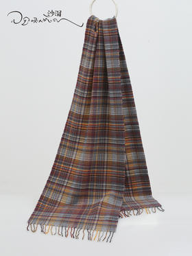 西藏手工氆氇萨迦山羊绒条纹围巾秋冬季SJF96P722N